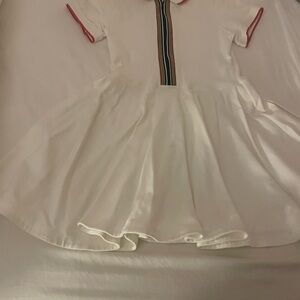 White Dress with Red Trim